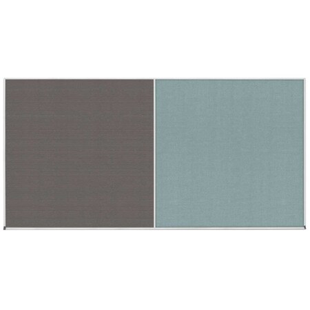 United Visual Products Enclosed Corkboard, 1 Door, 48"x36", 4" Fra, UV3416-BLACK-CLOUD UV3416-BLACK-CLOUD